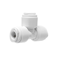 White 1/4 inch OD quick connect union tee