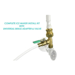 Metpure 1/4 inch OD ice maker and refrigerator water line kit with 25 ft tubing, brass adapter tee and shut-off valve