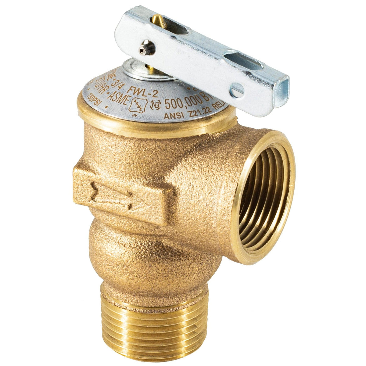 Copperfit 3/4 inch MIP x FIP brass pressure relief valve