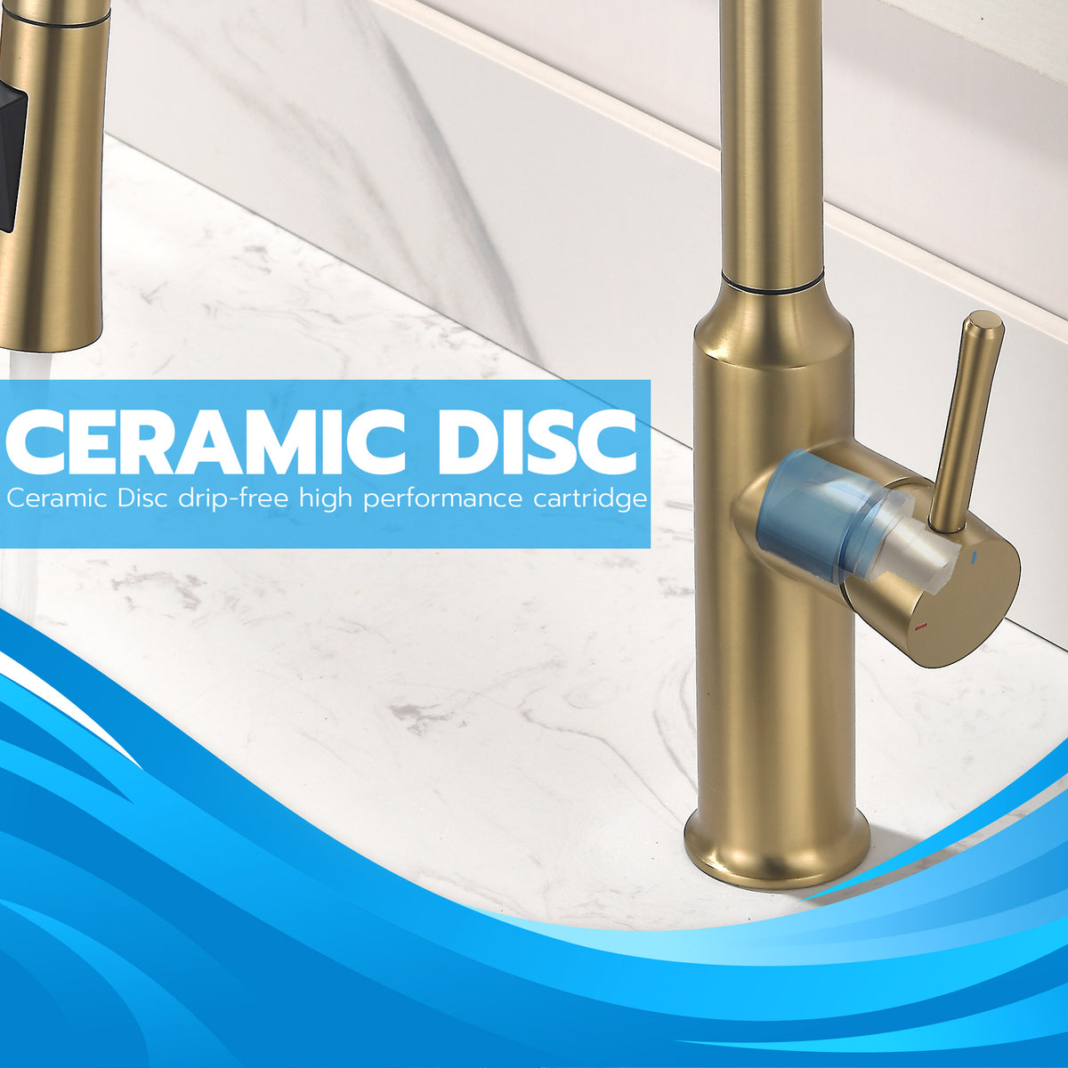 Metpure euro style stainless steel pull-down kitchen faucet
