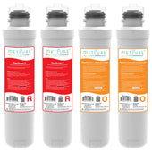 Metpure Versatile Filter Set RROO: 2 x (R) Sediment Filter (MVSED11) and 2 x (O) Extruded Carbon Block Composite MVECBC11 Quick Twist Replacement Filters