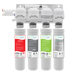 Metpure Perfect Match alkaline water filtration kit with MV4-RAGS reverse osmosis system, RO faucet, kitchen faucet and soap dispenser