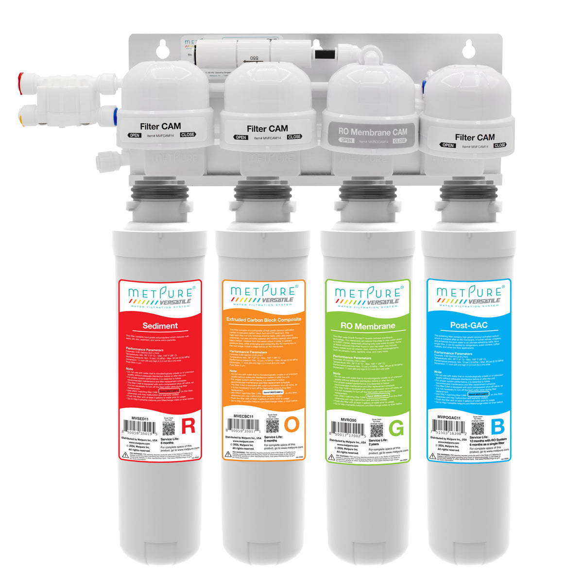 Metpure Perfect Match water purification kit with MV4-ROGB reverse osmosis system, RO faucet, kitchen faucet and soap dispenser