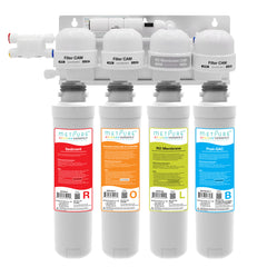 Metpure Perfect Match high-speed water filtration kit with MV4-ROLB reverse osmosis system, RO faucet, kitchen faucet and soap dispenser