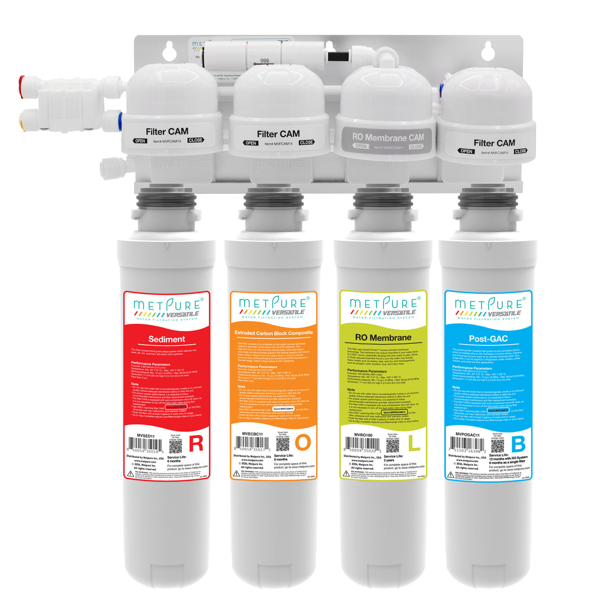 Metpure Perfect Match high-speed water filtration kit with MV4-ROLB reverse osmosis system, RO faucet, kitchen faucet and soap dispenser
