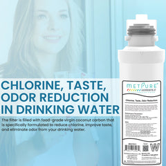 Metpure Versatile quick twist fridge and ice maker water filter kit with filter head and tubing