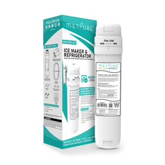 Metpure Versatile quick twist fridge and ice maker water filter kit with filter head and tubing