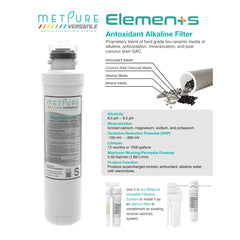 Metpure Versatile Elements S alkaline antioxidant mineral quick twist filter, 11 x 2.5 inch - view 3