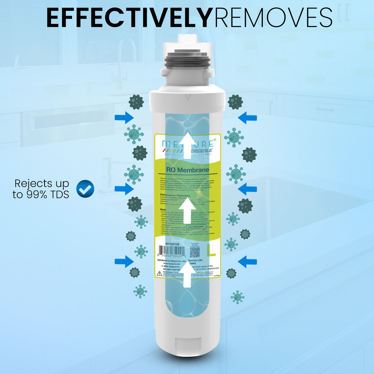 Metpure Perfect Match kit: reverse osmosis system, RO faucet, kitchen faucet and soap dispenser