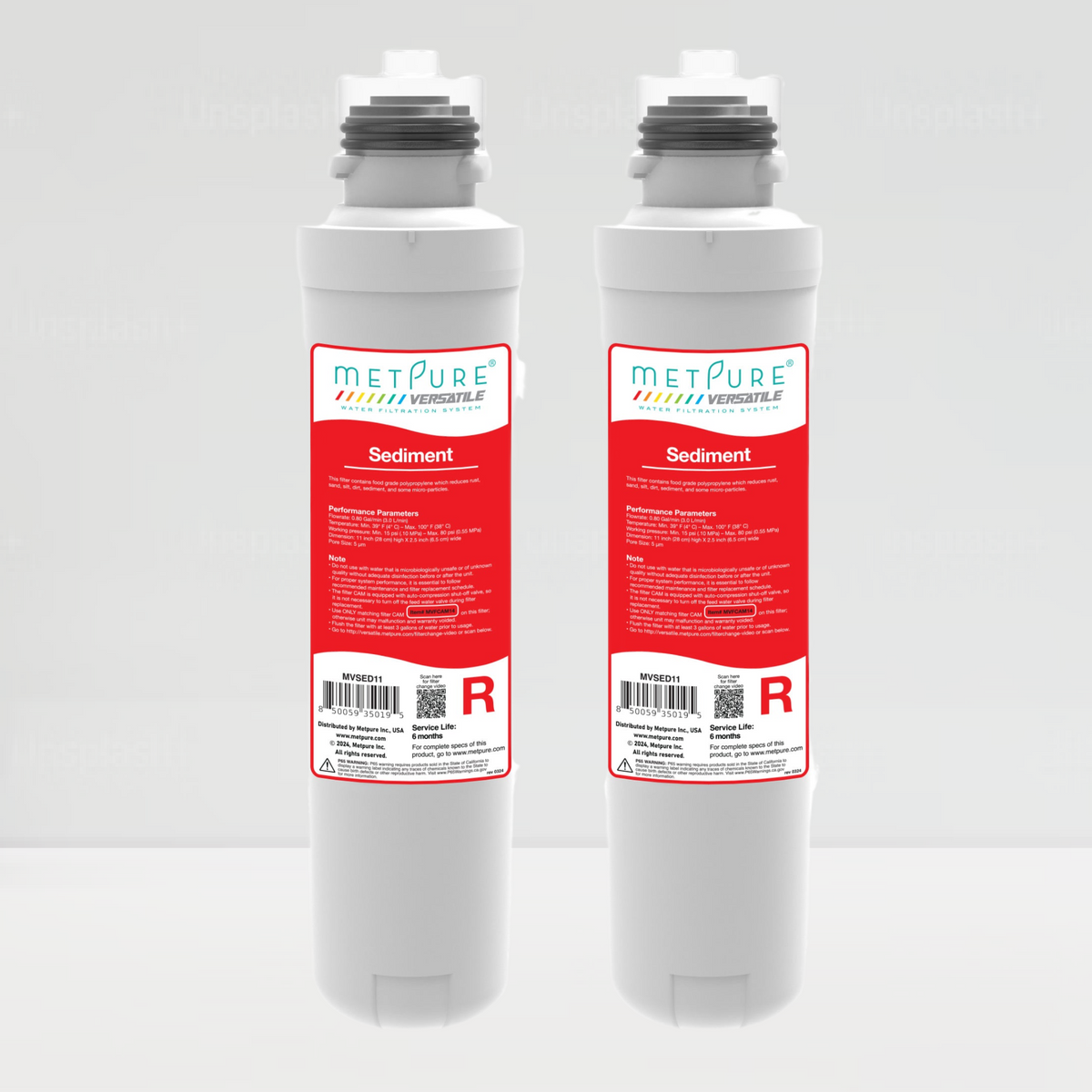Metpure Versatile Red R 5 micron sediment quick twist filter, 2 pack - view 2