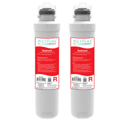 Metpure Versatile Red R 5 micron sediment quick twist filter, 2 pack