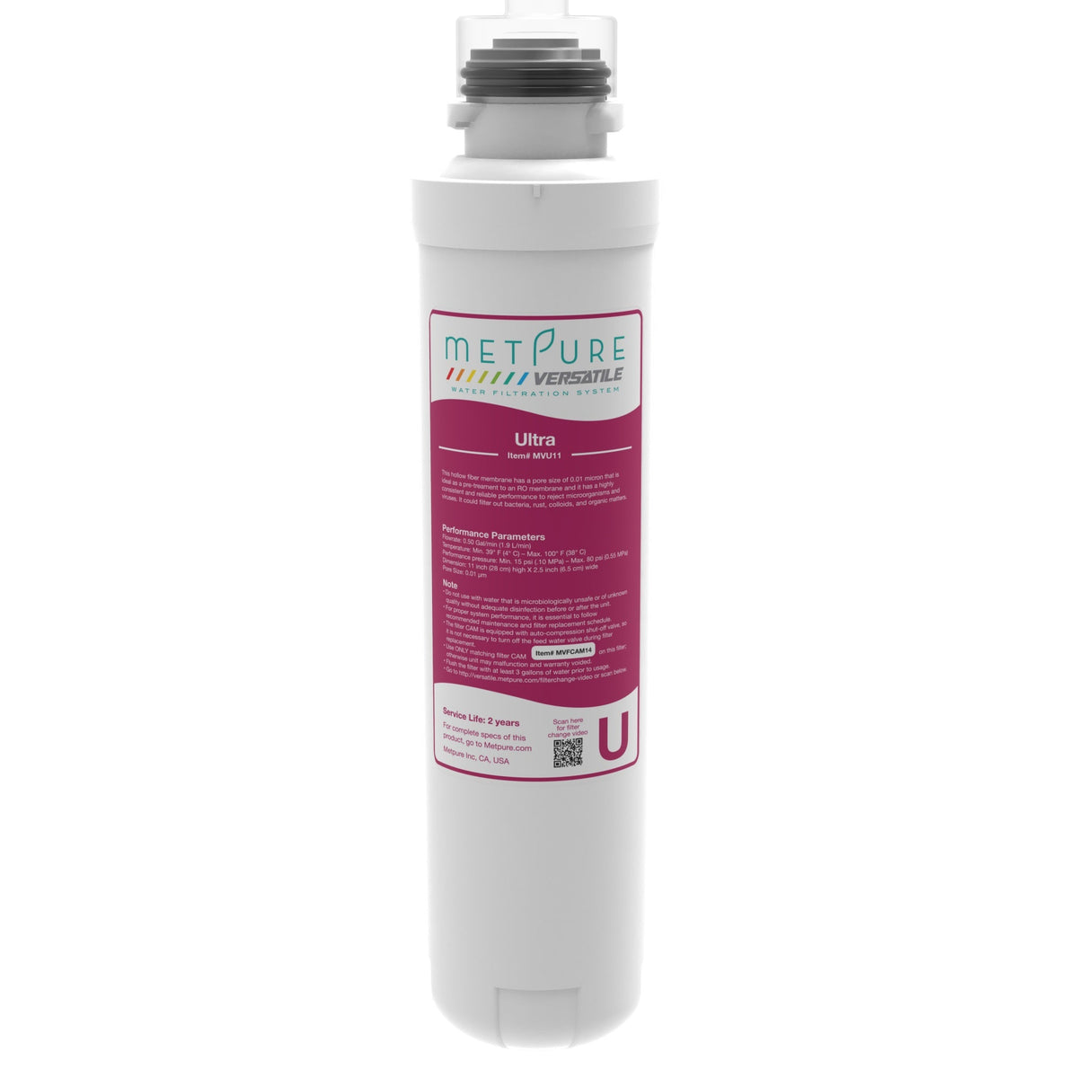 Metpure Versatile chocolate carbon and ultra cherry ultrafilter quick twist replacement filters