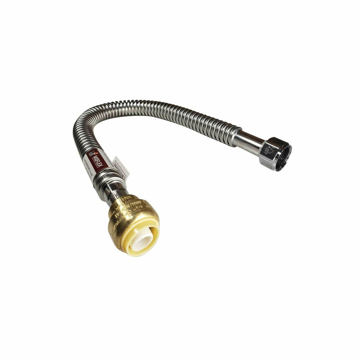 3/4 inch Push-Fit x 3/4 inch FIP 24 inch Stainless Steel Water Flex Connector - view 2