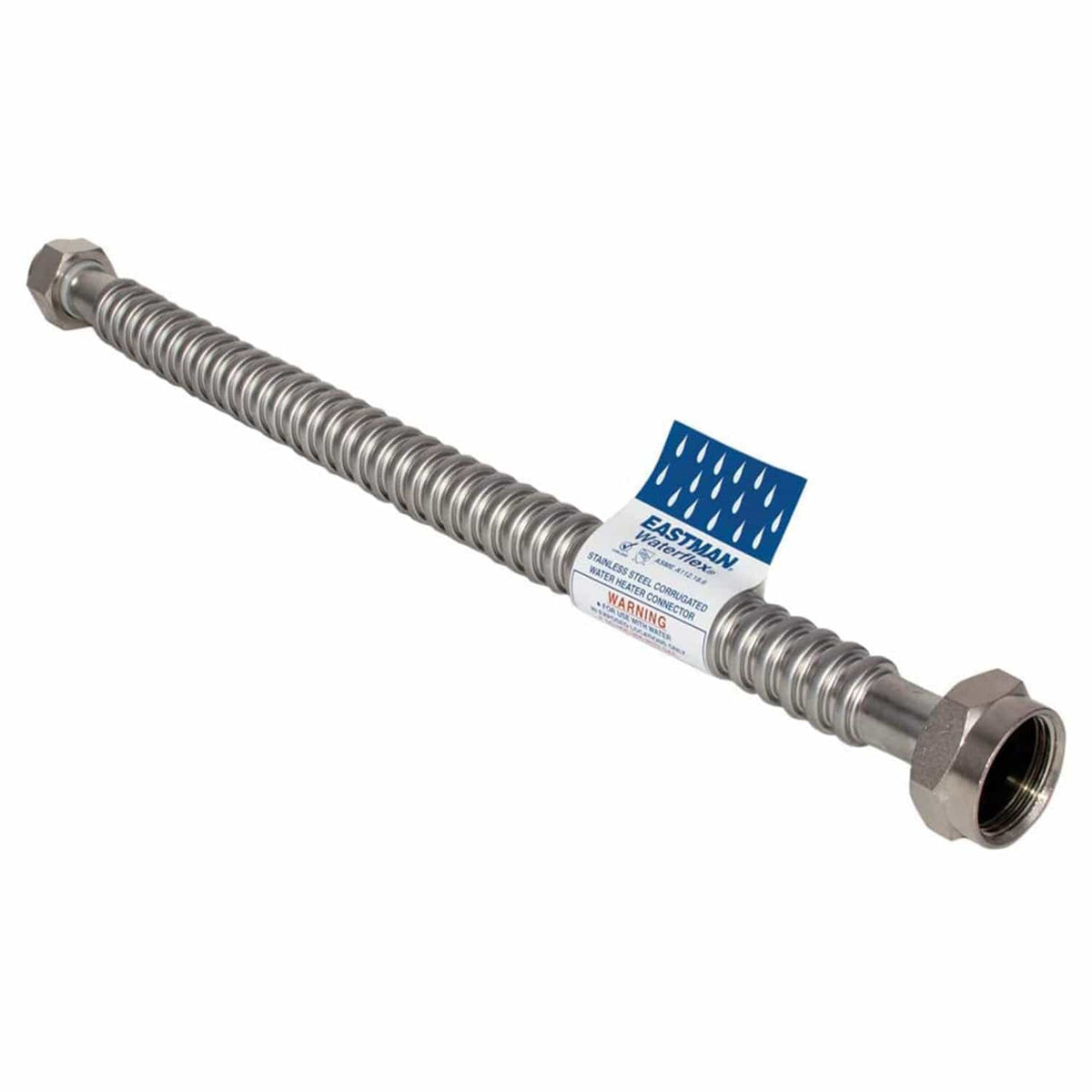 18 inch x 3/4 inch x 1 inch Stainless Steel Water Flex Connector - view 2