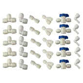 1/4" Quick Connect Reverse Osmosis Fittings Variety 30 Pack