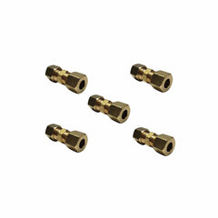 1/4 inch COMP x 1/4 inch COMP Brass Union 5 Pack
