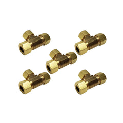 3/8 inch x 3/8 inch x 3/8 inch Brass Compression Tee 5 Pack - view 2