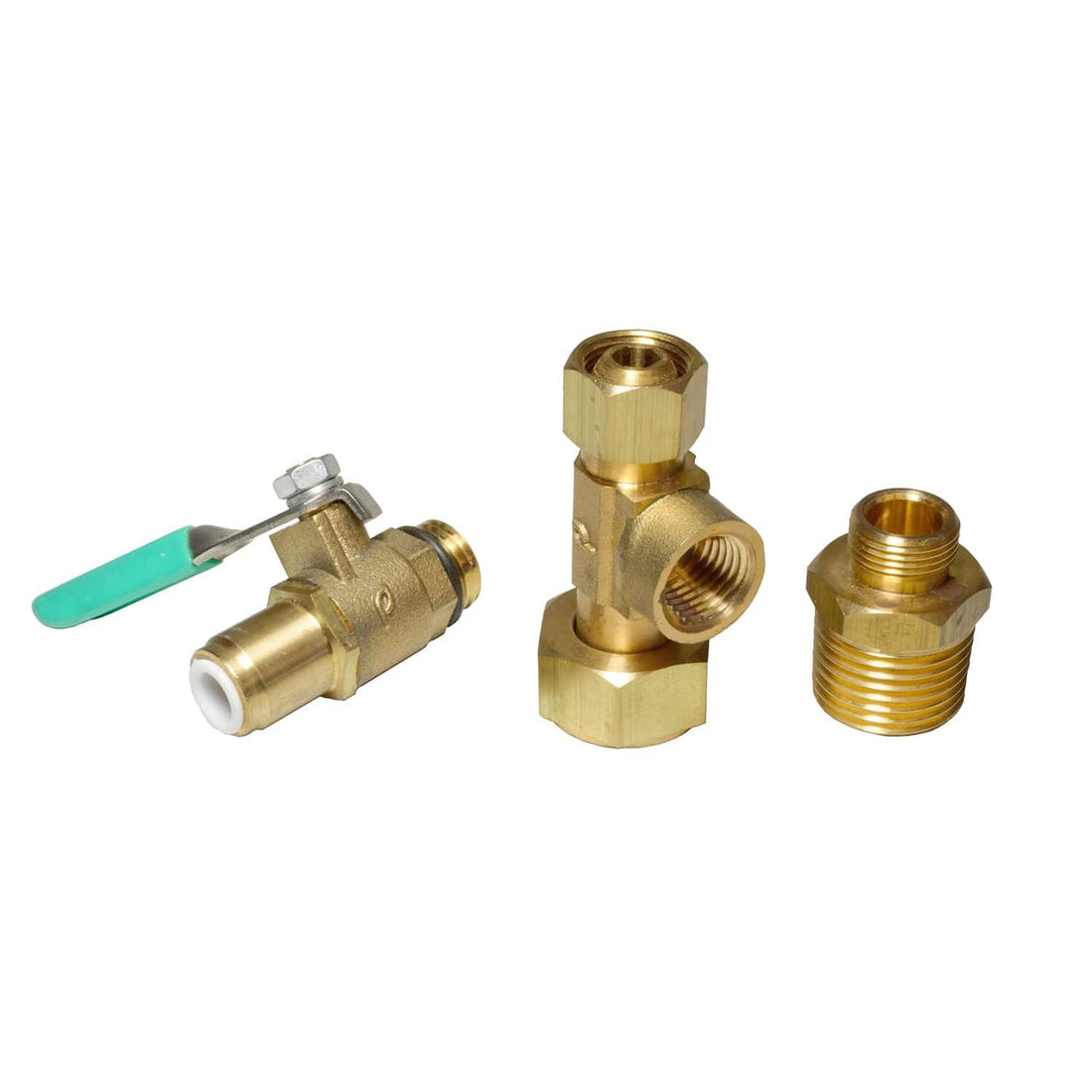 Heavy Duty EZ RO Reverse Osmosis Filtration Ice Maker Refrigerator Universal Feed Water Supply Adapter With Quick Connect Ball Valve Solid Brass. Choose Your Size.