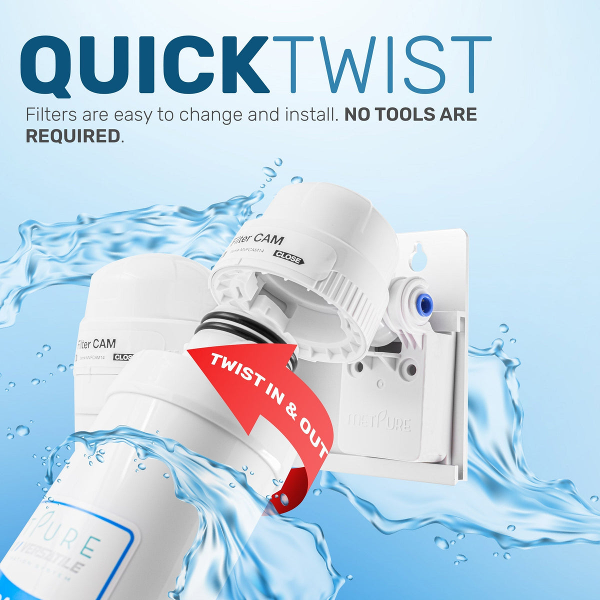 Metpure Versatile L + B filter set - quick twist connection