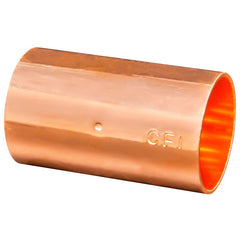 1/2 inch copper coupling with dimpled stop, C x C