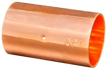3" Coupling with Dimpled Stop Copper, Low Lead, C x C