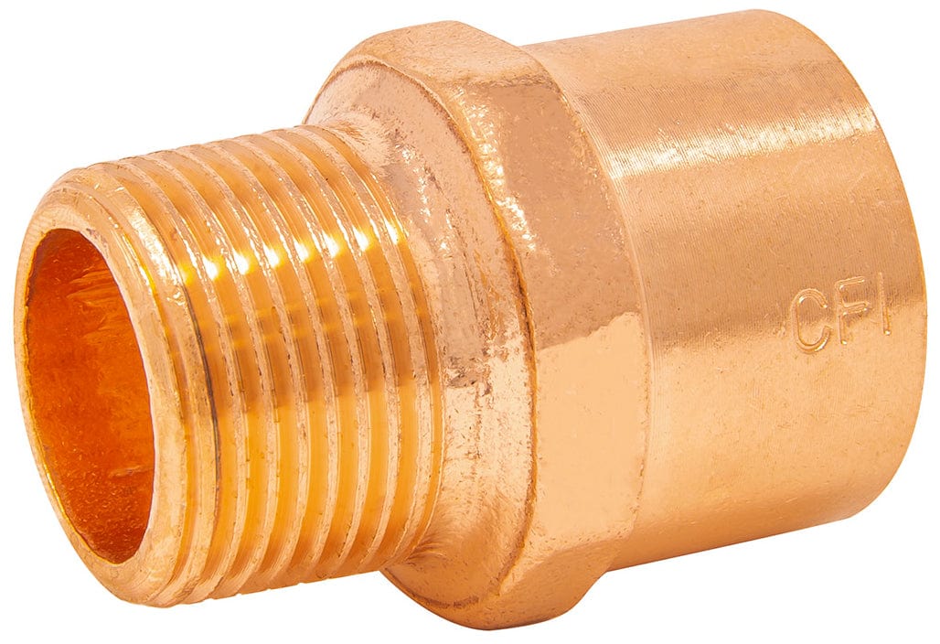 1/2" x 1/4" Male Adapter Reducer Copper, Low Lead, C x MIP