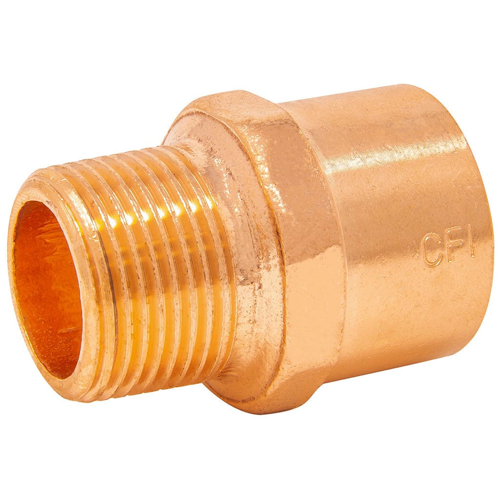 1-1/4 inch copper street male adapter, FTG x MIP
