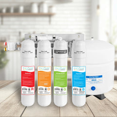 Metpure Perfect Match water purification kit with MV4-ROGB reverse osmosis system, RO faucet, kitchen faucet and soap dispenser