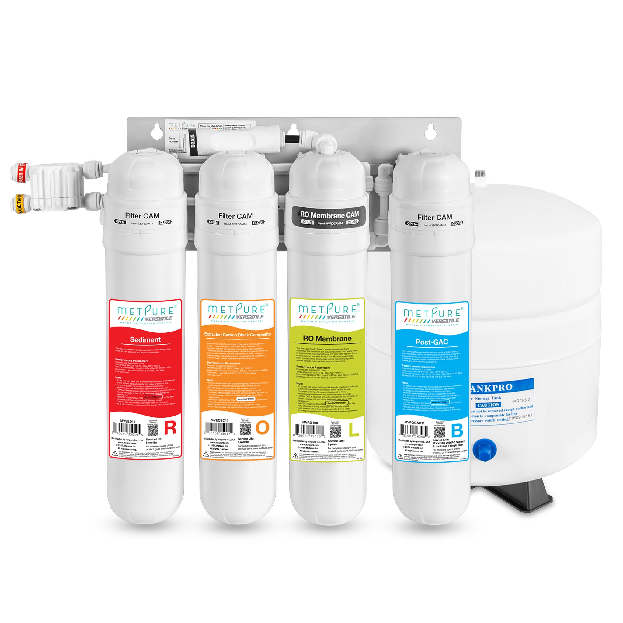 4 Stage MV4-ROLB Quick Twist Reverse Osmosis Water Filtration System