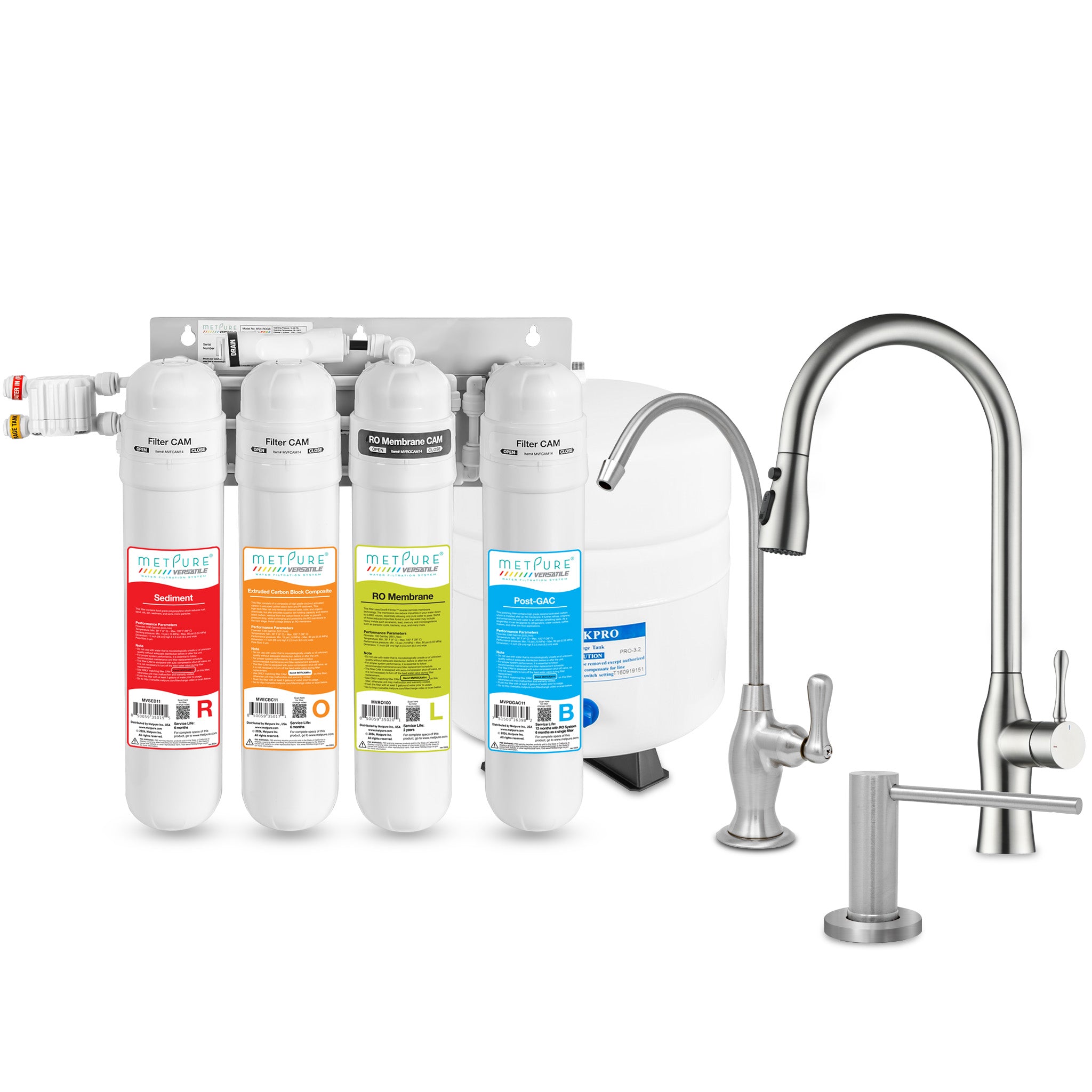 4-Stage ROLB High-Speed (RO) Water Filtration System + Matching RO ...
