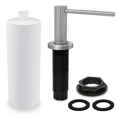 Metpure kitchen sink soap dispenser, stainless steel pump with bottle - view 3