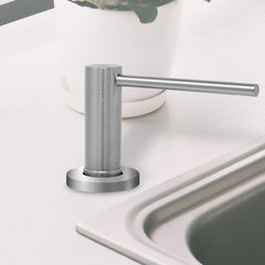 Metpure kitchen sink soap dispenser, stainless steel pump with bottle - view 2