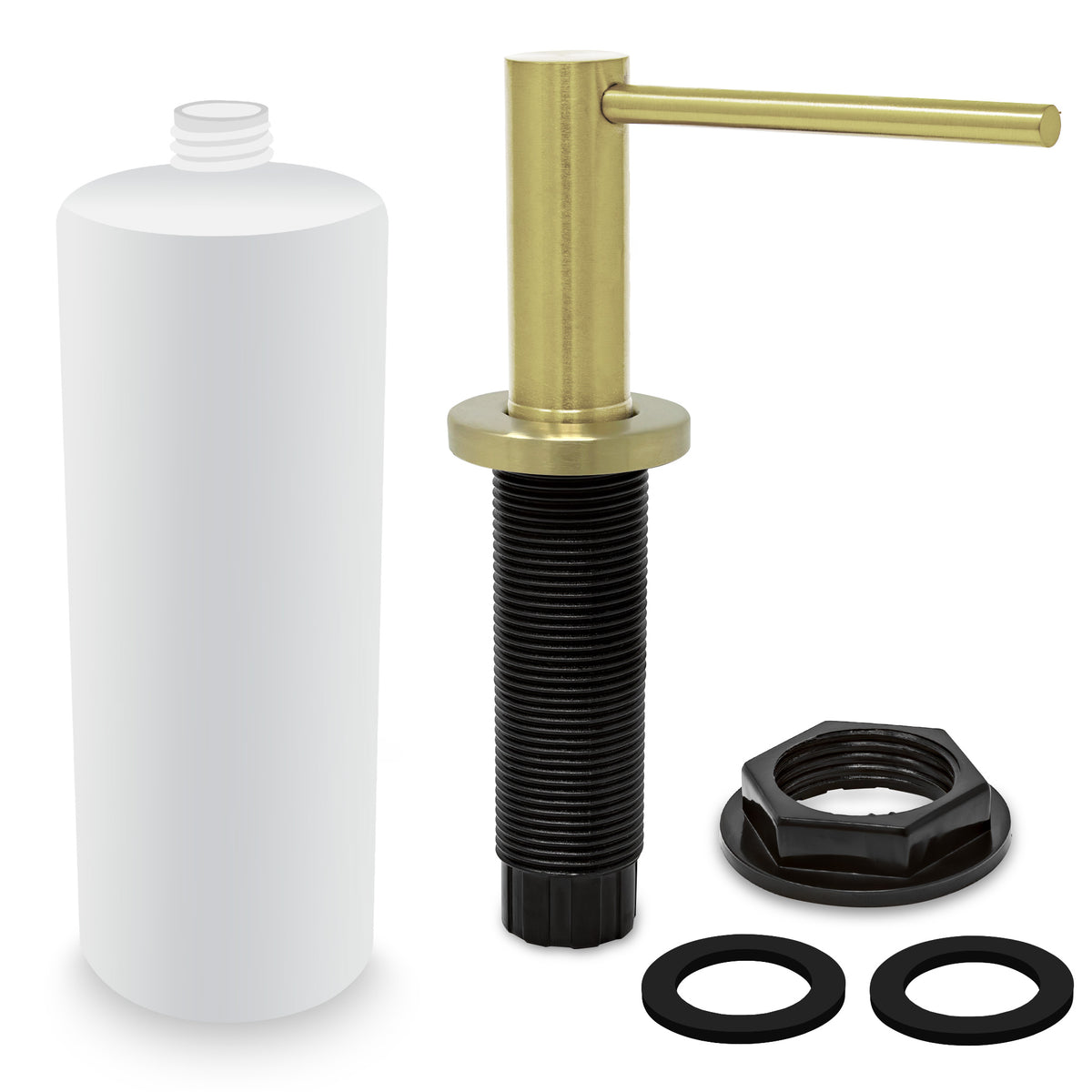 Metpure kitchen sink soap dispenser, stainless steel pump with bottle - view 31