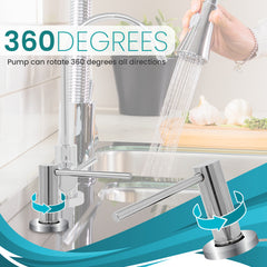 Metpure kitchen sink soap dispenser, stainless steel pump with bottle - view 21