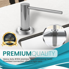 Metpure kitchen sink soap dispenser, stainless steel pump with bottle - view 16