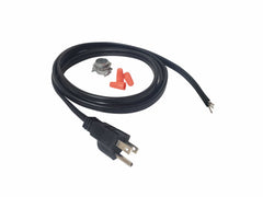 Metpure Appliance Power Cord 3-Prong and Power Tool Straight Flat Black Power Supply Cord Cable Kit 6ft 14/3 15AMP 125V AC 1875W, with Wire Nuts and Clamp Connector