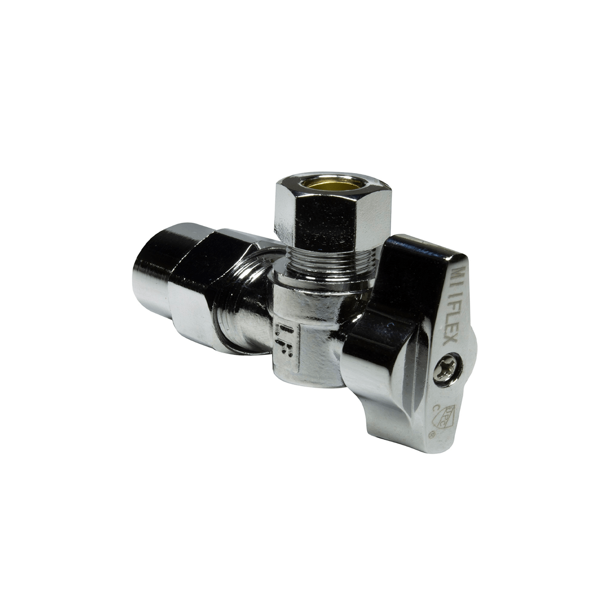 1/2 inch CPVC x 3/8 inch COMP 1/4 Turn Angle Valve