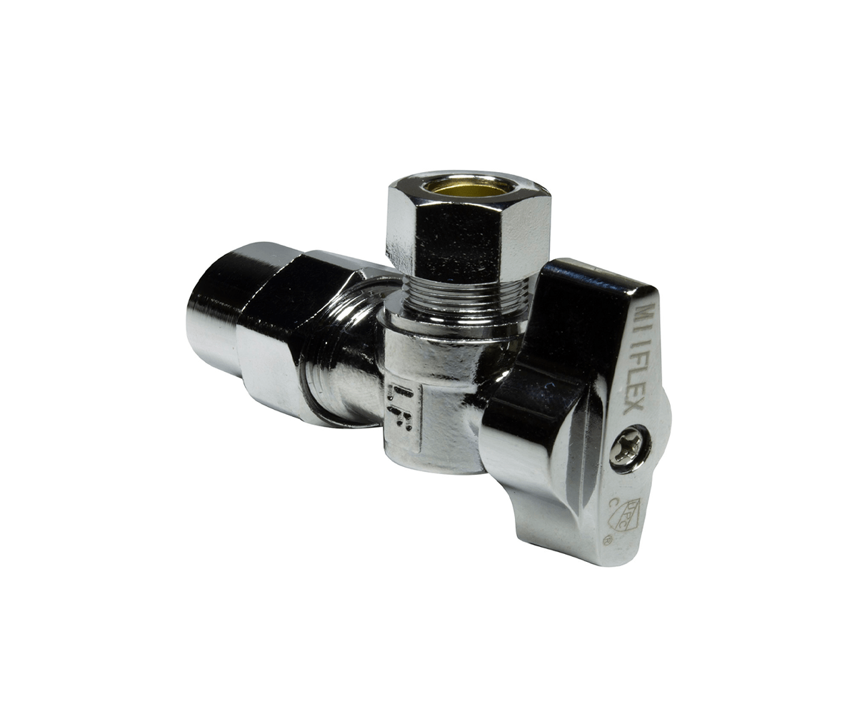 1/2 inch CPVC x 3/8 inch COMP 1/4 Turn Angle Valve - view 2