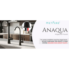 Metpure Anaqua Air Gap RO Faucet Kit, 3-Port Brass, Pre-Installed Drain Tubes, Wrench & Adapters, NSF (Select Color)