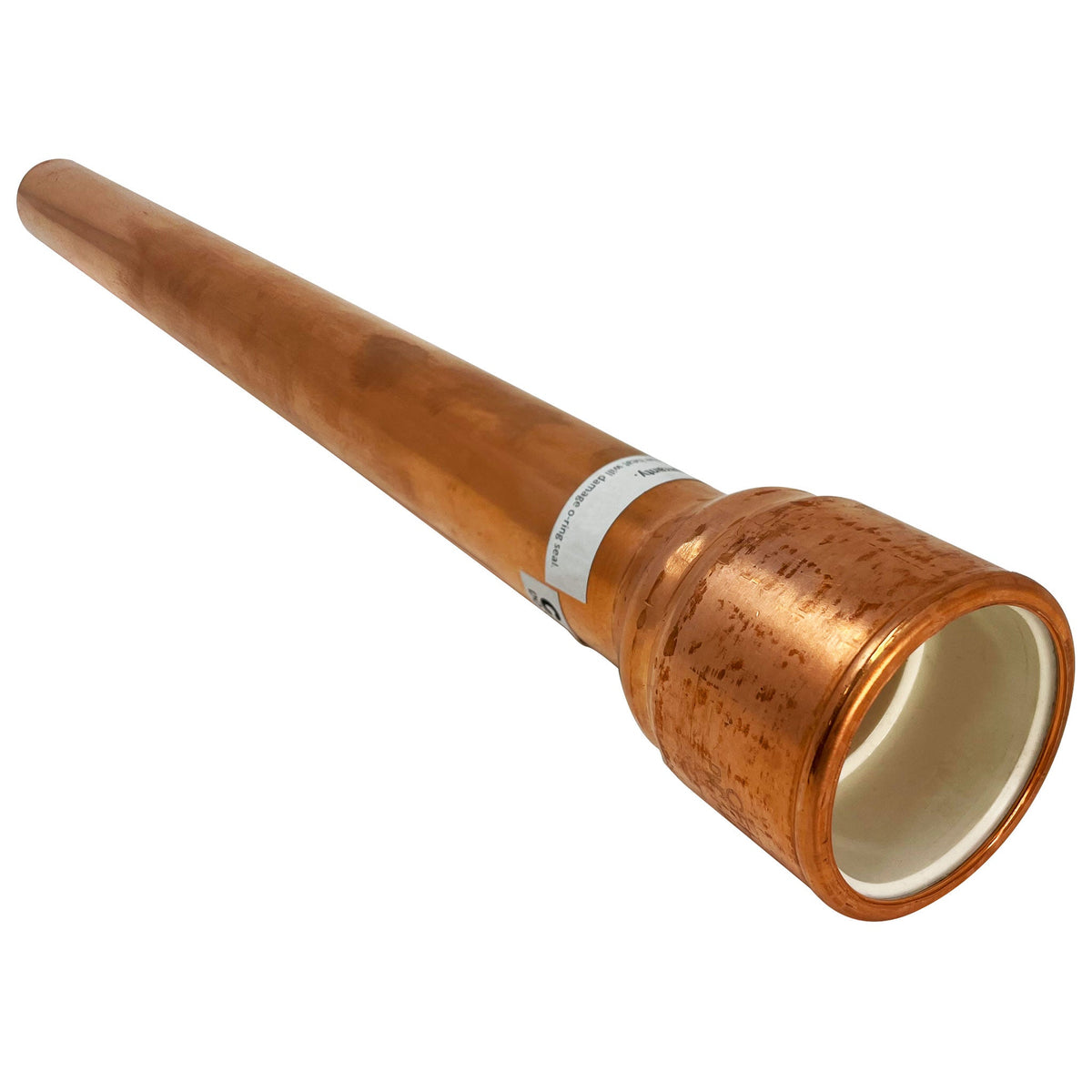 1 inch x 18 inch long PVC to copper straight transition adapter, slip x male sweat