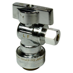 MiiFLEX straight push-fit stop valve, 1/2 inch NOM x 1/4 inch OD compression, 2 pack