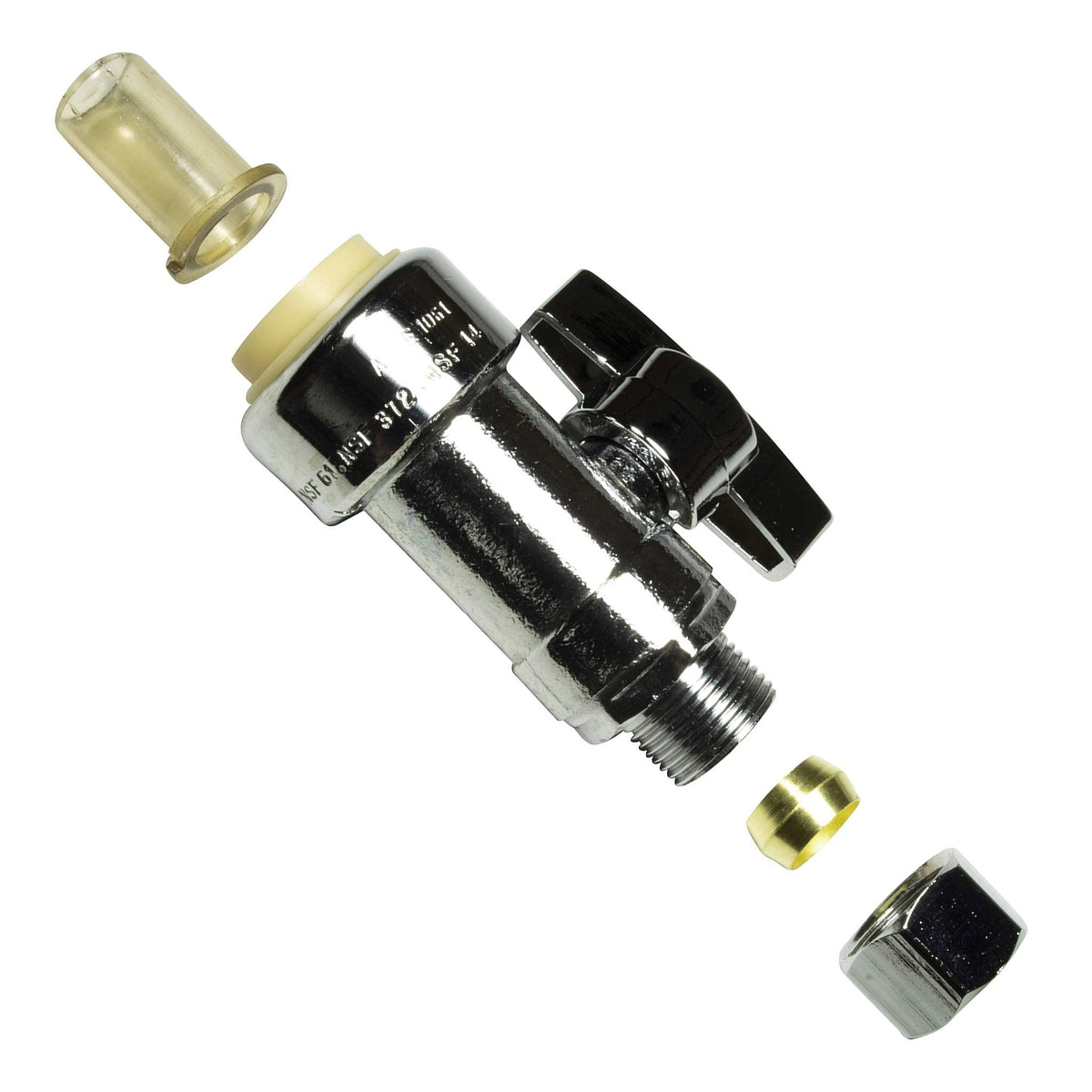 1/2 inch NOM x 3/8 inch OD COMP Push-Fit Straight Stop Valve 4 Pack - view 5