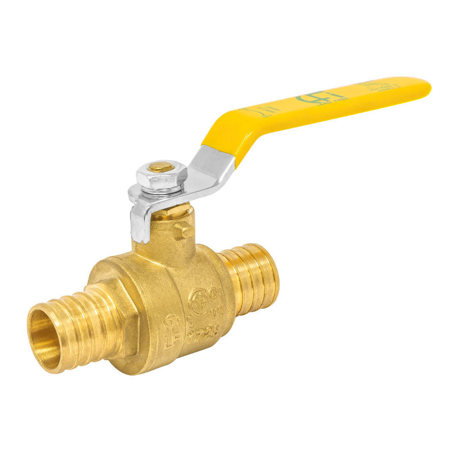 1 inch PEX B Crimp x Crimp Lead Free Brass Ball Valve