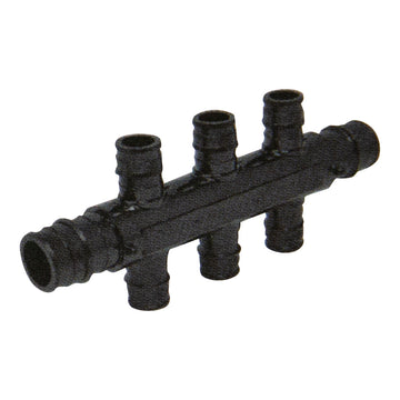 PEX A Expansion 3/4" Open-End Manifold Opposing 3-Branches 1/2" F1960 PPSU