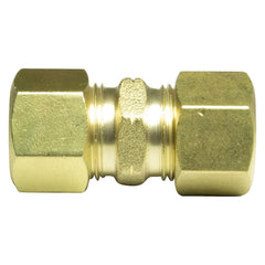 Lead free brass 3/8 inch OD compression union coupling, 5 pack