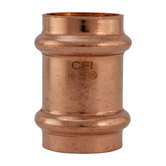 3/4" Press Coupling With No Stop, Press x Press, Copper