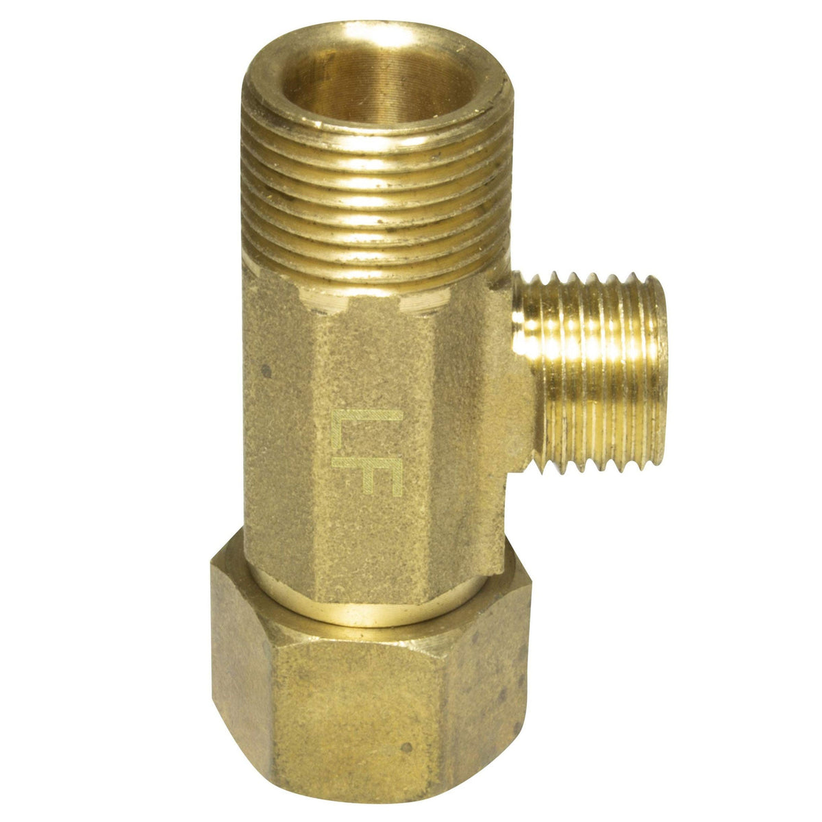 3/8 inch female compression x 3/8 inch x 1/4 inch brass angle stop add-a-tee, 5 pack - view 5