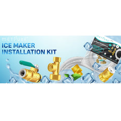 Metpure Ice Maker & Refrigerator Water Line Kit, 1/4" OD, 25 ft Tubing with Shut-Off Valve