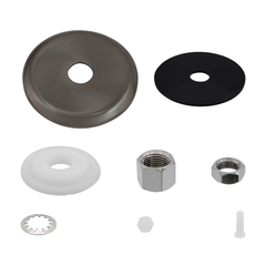 Brushed Nickel escutcheon plate and mounting hardware kit for Metpure FA-05 RO faucet