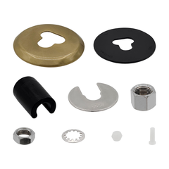 Brushed Gold escutcheon plate and mounting hardware kit for Metpure FA-05 Air Gap RO faucet
